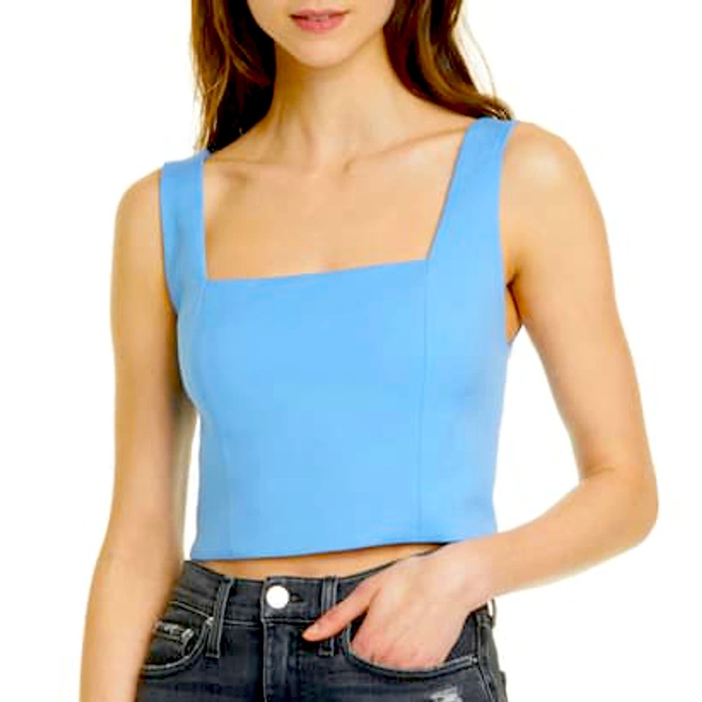 Alice + Olivia Square Neck Crop Top